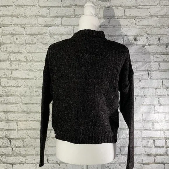 EVELYN TAYLOR Black Mock Neck Sweater Small - Picture 6 of 12